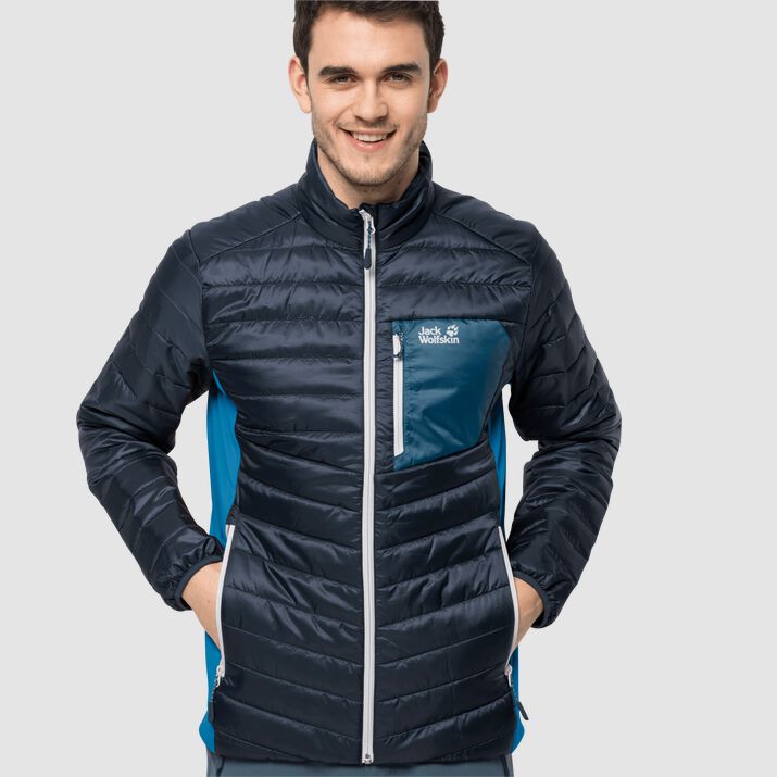 Chamarra Cortavientos Jack Wolfskin Routeburn Hombre Azules Mexico-5481796